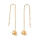 Long Chain with Round Ball Dangle Stud Earrings EJEW-A067-13G-2