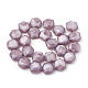 Chapelets de perles en verre opaque de couleur unie X-GLAA-N032-01B-2
