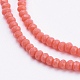 Chapelets de perle en verre opaque de couleur unie GLAA-F078-A03-3