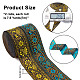 Ahandmaker 2rolls 2 colores estilo étnico bordado cintas de poliéster OCOR-GA0001-11-2