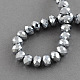 Chapelets de perles en verre électroplaqué EGLA-R080-12mm-01-2