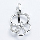 Sterling Silver Cubic Zirconia Pendant Pinch Bails STER-G028-096P-1