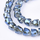 Perles en verre galvanisée X-EGLA-T016-01-2