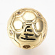 真鍮製マイクロパヴェキュービックジルコニアビーズ  サッカー/サッカーボール  ゴールドカラー  10mm  穴：1.5mm ZIRC-Q013-10mm-135G-1