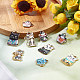 SUNNYCLUE 1 Box 40Pcs 10 Styles Cat Enamel Charms Coffee Cup Charm Bulk Alloy Kitten Charm Cute Pets Tea Cups Charm for Jewelry Making Charms DIY Necklace Earrings Keychain Bracelet Craft Supply ENAM-SC0002-82-4