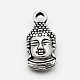 Tibetan Style Alloy Buddha Head Pendants X-TIBEP-M031-05AS-1