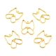 合金空枠ペンダント  UVレジンDIY用  エポキシ樹脂  プレスジュエリー  カドミウムフリー＆鉛フリー  猫  ゴールドカラー  36.5x29x2mm  穴：2mm FIND-B005-08G-1
