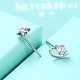 Exquisite 925 Sterling Silver Cubic Zirconia Stud Earrings EJEW-BB20078-6