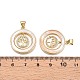 Латунные микропаве прозрачные подвески с фианитом KK-N254-189G-3