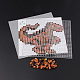 ヒューズビーズ：DIYメルティビーズは、ビーズセットを融合  ABCプラスチックペグボード  模様ペーパー  アイロン紙  恐竜の模様  正方形  カラフル  14.7x14.7cm DIY-S033-034-1