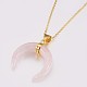 Natural & Synthetic Mixed Stone Pendant Necklaces NJEW-JN02140-3