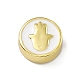 Emaille-Perlen aus echtem 18 Karat vergoldetem Messing KK-F814-05G-M-3