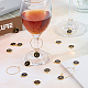 SUNNYCLUE 1 Box 26 Set Wine Glass Tag Charms Drink Identifiers Markers Including Alphabet Letter Alloy Enamel Pendants Brass Charm Rings Jump Rings for Party Favors Decorations DIY-SC0016-40A-5