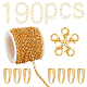 Sunnyclue diy kits de fabricación de joyas de cadenas rolo DIY-SC0014-55G-B-1