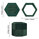 Benecreatベルベットリングボックス  六角  濃い緑  4.3x4.9x4.3cm VBOX-BC0001-03-2