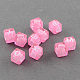 Mixed Letters Transparent Acrylic Cube Beads X-SACR-S181-06-1