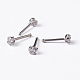 Flower 304 Stainless Steel Nose Studs Nose Piercing Jewelry AJEW-L056-07-2