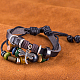 Adjustable Casual Unisex Leather Multi-strand Bracelets BJEW-BB15570-9