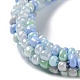 Pulsera elástica trenzada con perlas de vidrio de ganchillo BJEW-K232-01Q-2