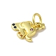Подвески из настоящей 18-каратной позолоченной латуни с фианитами KK-M283-02F-02-2
