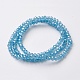 Electroplate Glass Beads Strands EGLA-F124-PL-B02-2