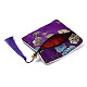 Sacchetto regalo sacchetto di gioielli con cerniera nappa broccato cinese ABAG-F005-07-4