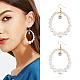 Imitation Pearl Dangle Earrings EJEW-L203-04G-3