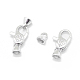 Rhodium Plated 925 Sterling Silver Lobster Claw Clasps STER-L055-062P-2
