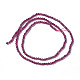 Perles de corindon rouge naturel / rubis G-F596-11-2mm-2