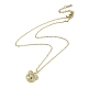 Brass with Rhinestone Bear Pendant Necklaces NJEW-Z026-03A-2