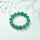 Bracelet extensible en perles d'aventurine verte naturelle BJEW-JB08483-01-2