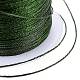 ポリエステル編組メタリック糸  DIYの編みこみのブレスレット作りと刺繡のために  ダークオリーブグリーン  0.4mm  6プライ  約54.68ヤード（50m）/ロール OCOR-I007-B-16-3