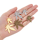 SUPERFINDINGS 72Pcs 6 Style Alloy Pendants FIND-FH0006-79-3