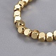 Brass Beads Stretch Bracelets BJEW-JB04177-2