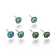 Boucles d'oreille turquoise naturelles EJEW-L216-02P-1
