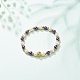 Alloy Gender Symbol & Glass Round Beaded Stretch Bracelet for Women BJEW-JB08511-01-2