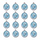 Platinum Plated Alloy Enamel Charms X-ENAM-S118-04P-P-2