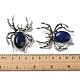Dual-use Items Alloy Pave Jet Rhinestone Spider Brooch JEWB-C026-07E-AS-3