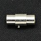 Brass Locking Tube Magnetic Clasps KK-Q089-S-NR-2