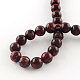 Gefärbte natürliche Sesam Jaspis runde Perlen Stränge G-R342-10mm-11-3