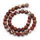 Frosted Round Natural Red Picture Jasper Beads Strands G-N0166-70-8mm-3