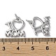 Mother's Day Rack Plating Brass Charms KK-P245-05P-3