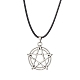 Hexen-Pentagramm-Legierungsanhänger-Halsketten NJEW-JN04543-2