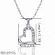 Trendy Real Platinum Plated Eco-Friendly Tin Alloy Czech Rhinestone Heart Pendant Necklaces NJEW-BB13780-P-4