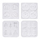 Stampi in silicone per ciondoli a tema natalizio per gioielli pandahall DIY-PJ0001-19-2