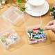 Superfundings 6 Packung durchsichtige Kunststoffperlen Aufbewahrungsbehälter Boxen mit Deckel 8.5x8.5x3.5cm kleine quadratische Kunststoff-Organizer Aufbewahrungsboxen für Perlen Schmuck Bürohandwerk CON-WH0074-63D-5
