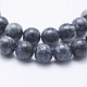 Brins de perles de larvikite naturelles G-E443-A24-3