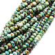Brins de perles turquoises africaines naturelles (jaspe) G-E569-I23-1