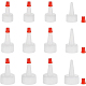 Benecreat45セット3スタイルpeペットボトル交換用キャップ  スクイズボトル用  ホワイト  10~49.5x8.5~31.5mm  15セット/スタイル KY-BC0001-26-1