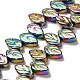 Chapelets de perles en verre électroplaqué&nbsp;EGLA-B004-02A-FP02-1
